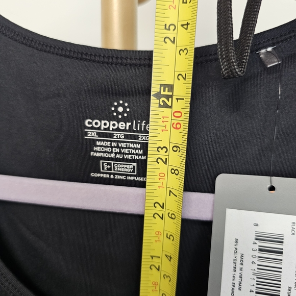 Tommie Copper Shirt Womens 2XL Lower Back Support Black - Picture 9 of 13